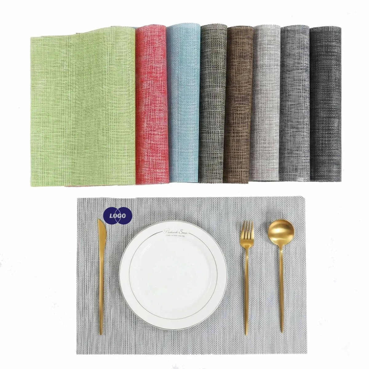 Non Slip Woven PVC Decorative Table Place Mat 1