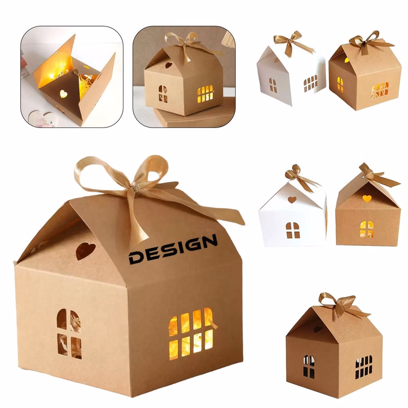 Minimally Designed Kraft Paper Gift Box