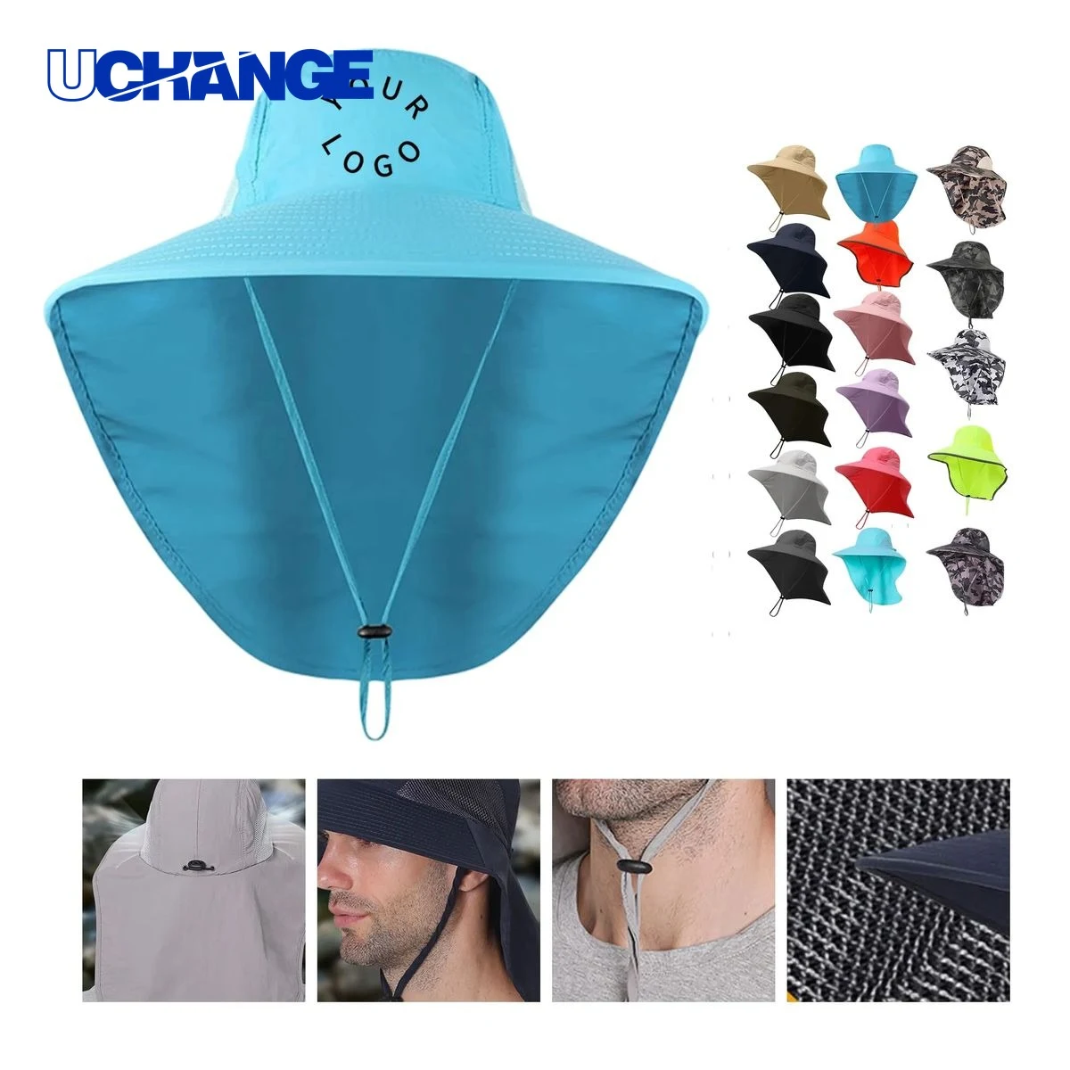 Summer UV-Protective Sun Hat Headwear with Wide Brim 1