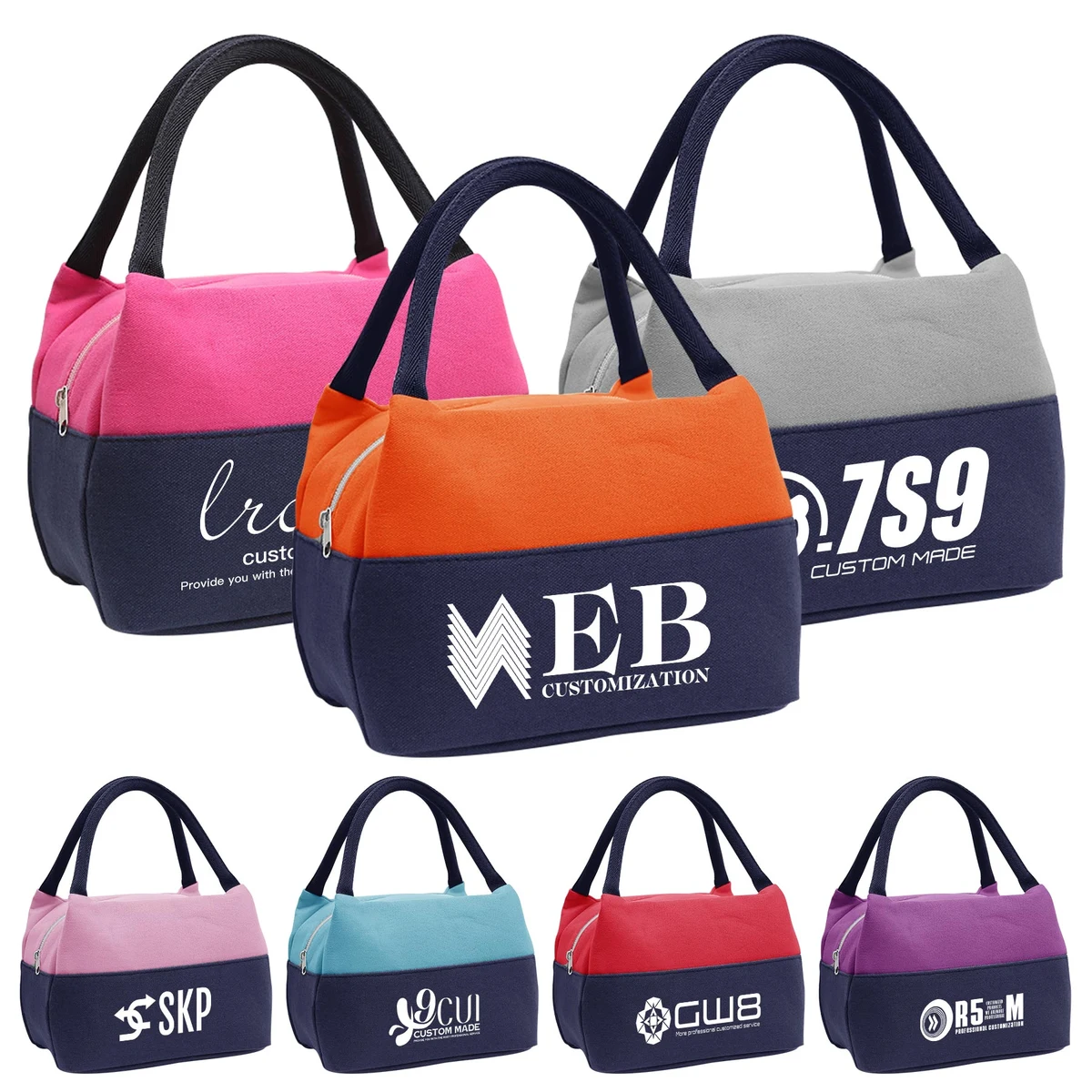 Waterproof Canvas Lunch Tote Bag 1