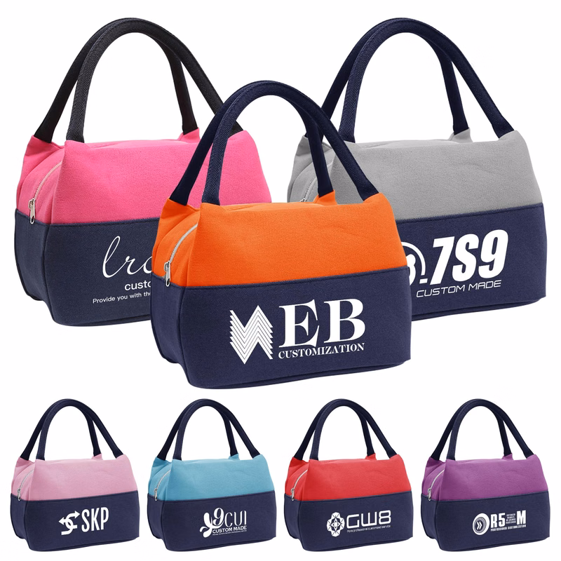 Waterproof Canvas Lunch Tote Bag
