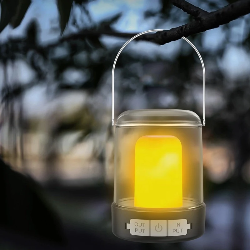 LED Camping Lantern Rechargeable Tent Light w/ Hanging Hook 1