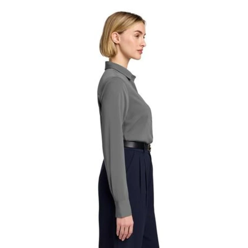 Brooks Brothers Women's Full-Button Satin Blouse 1