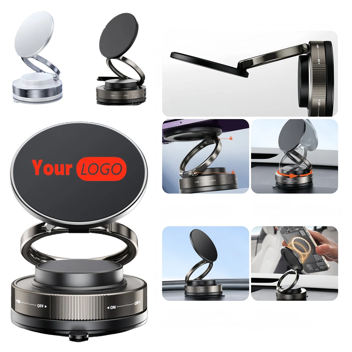 Rotating Magnetic Car Phone Holder 1
