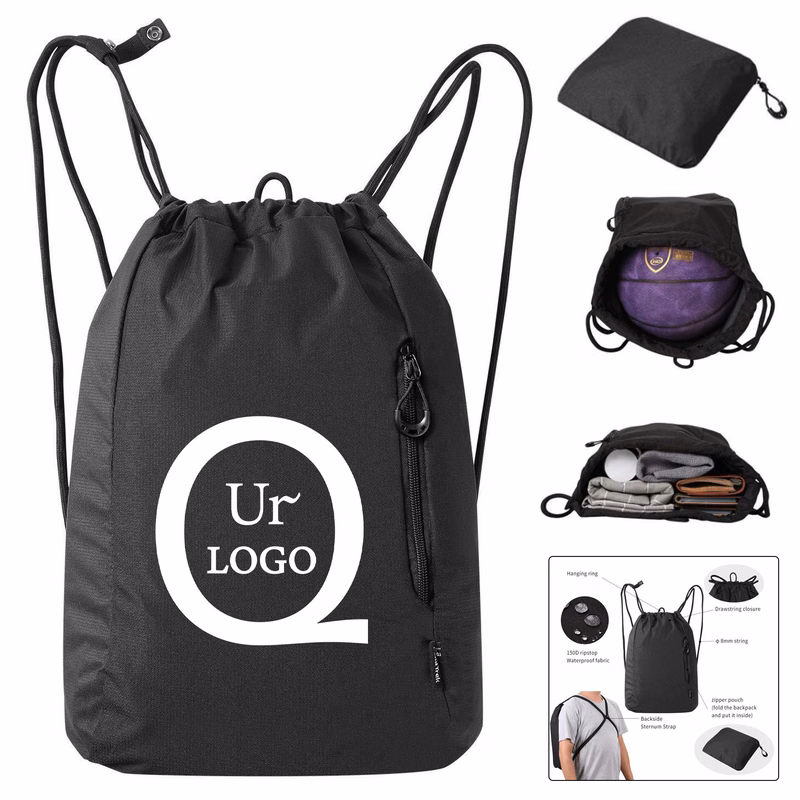 14.57X18.11 Inch Terylene Drawstring Backpack