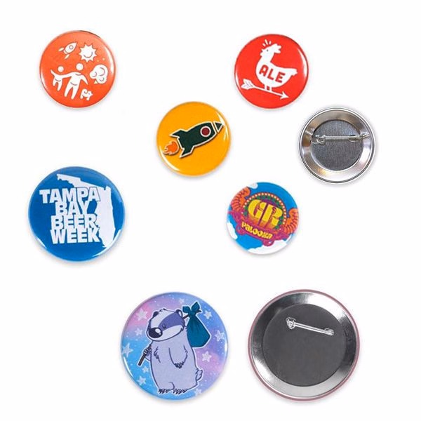 2 3/4" Dia Round Button Badge W/ Safety Pin Back