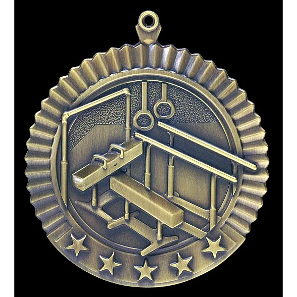 Gymnastics Male Star Medal 2 3/4" 1