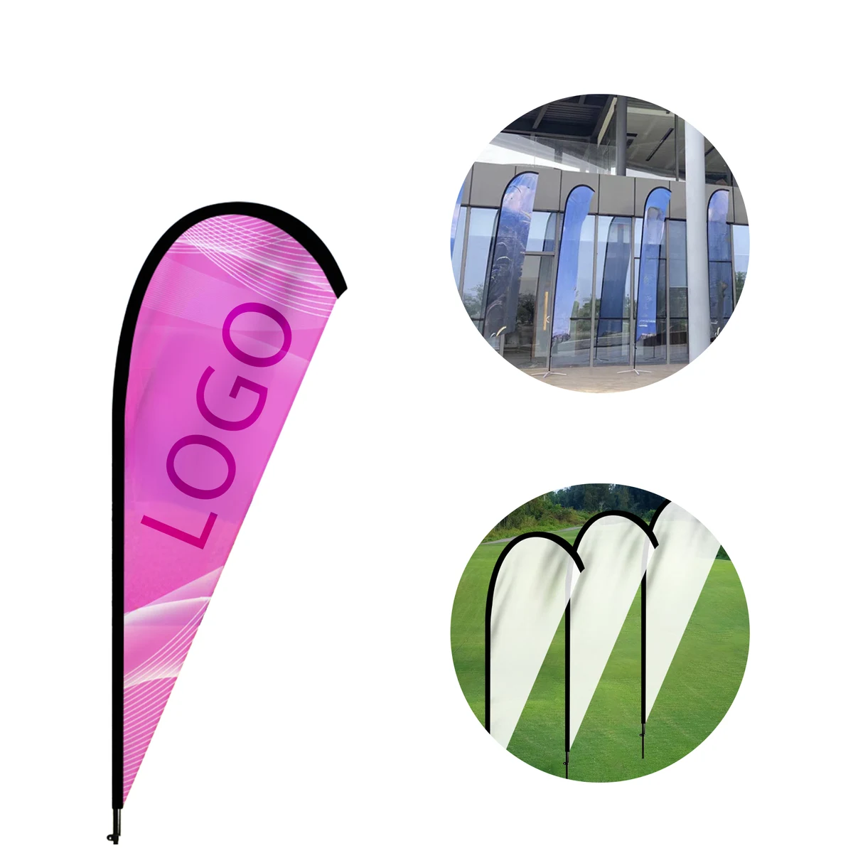 MOQ 10 PCS Portable Drop Shaped Water Filled Flag 1