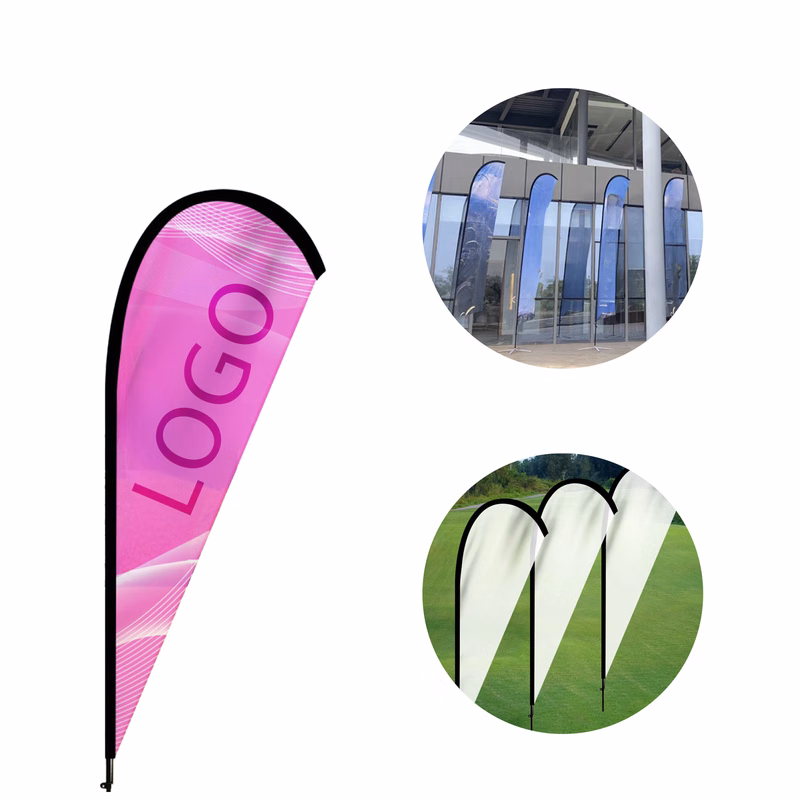 MOQ 10 PCS Portable Drop Shaped Water Filled Flag