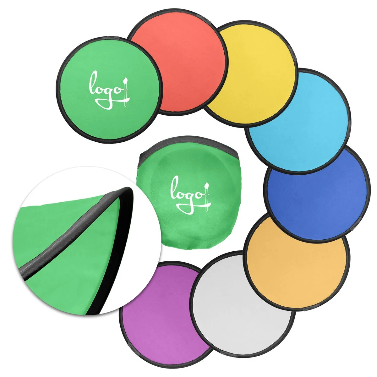 Foldable Flying Disc Fans with Bags 1