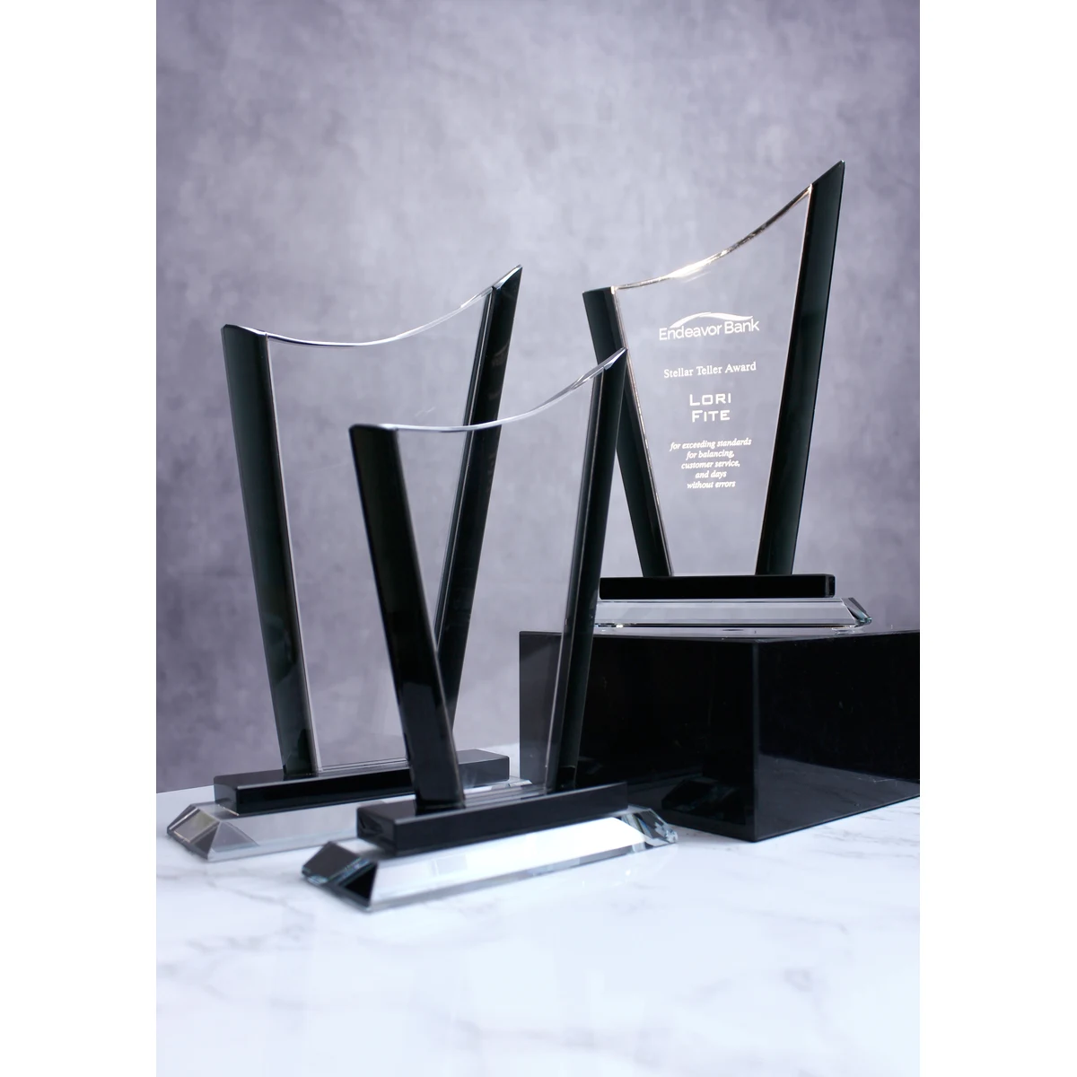 8" Black Curved Peak Award 1