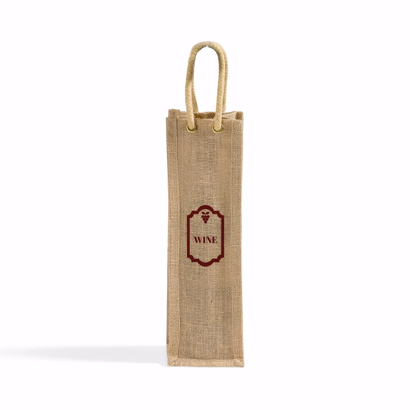 4'' Jute Wine Bag