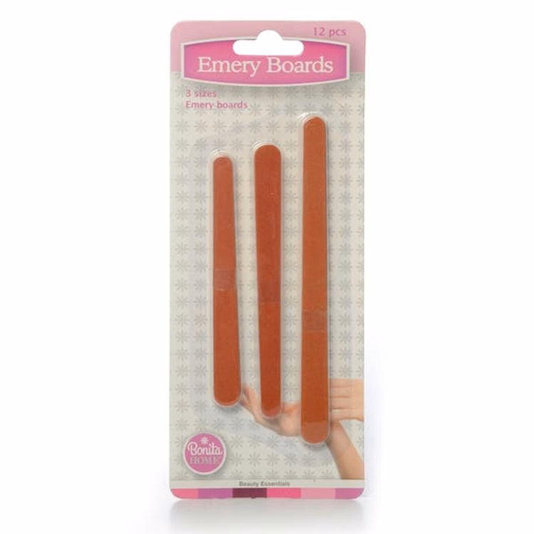 Emery Boards - 3 Sizes 12 Pack