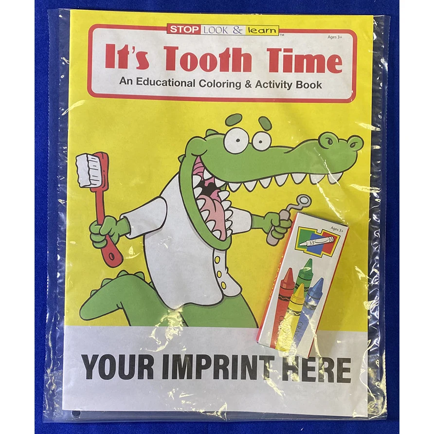 COLORING SET - It's Tooth Time Coloring Book Fun Pack 1