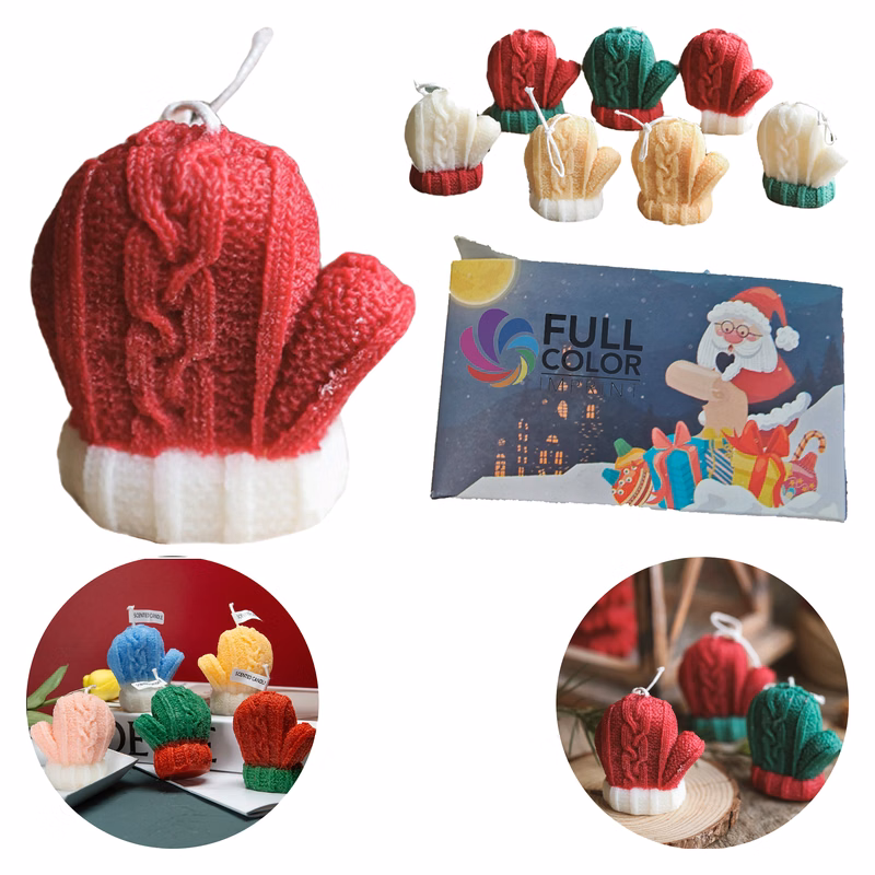 MOQ 10pcs Cozy Christmas Hand Candle
