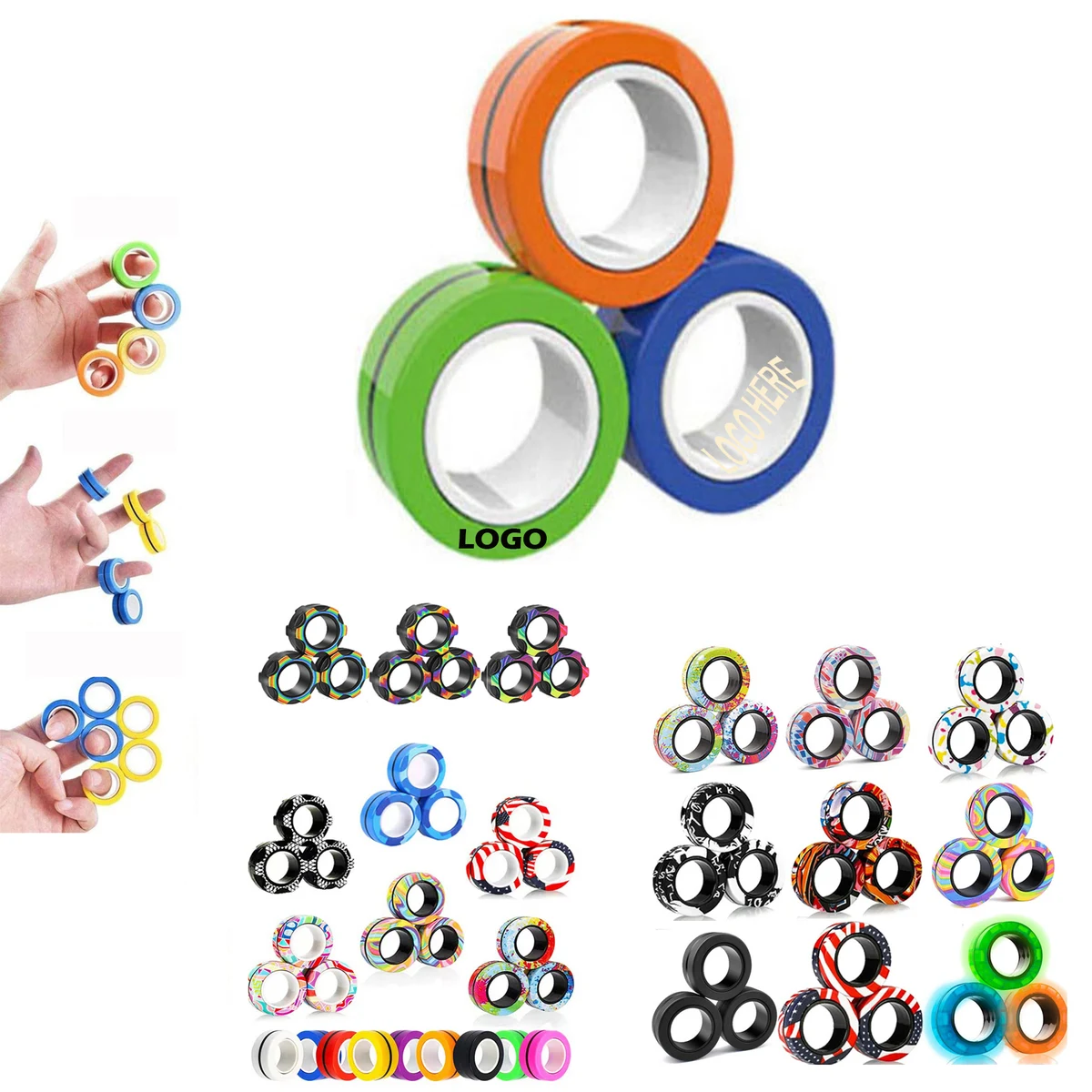 Magnetic Rings Fidget Toy Set 1