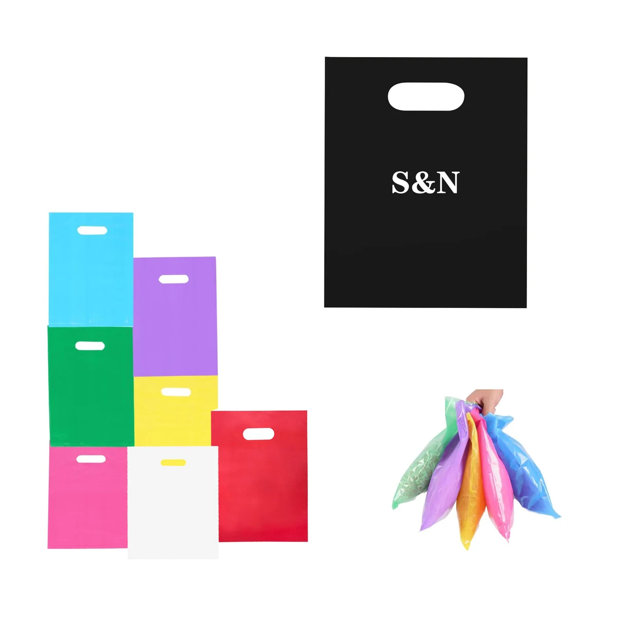 Colorful Environmentally Friendly PE Flat Bag 1