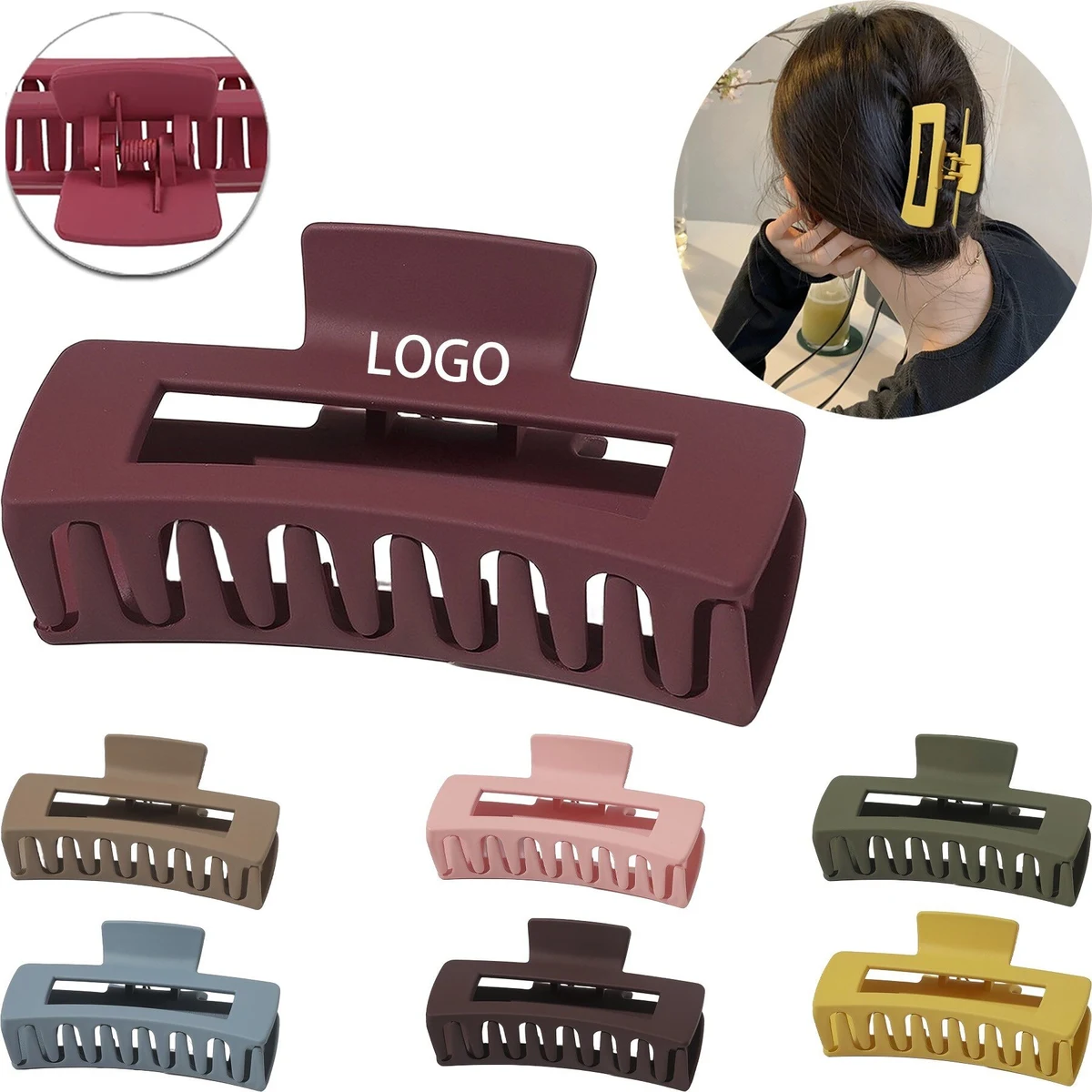 Rectangular Claw Hair Clip 1