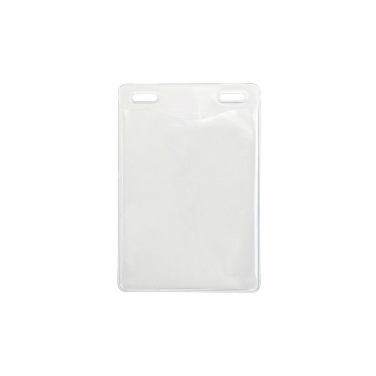 3.27" W x 4.80" H - Vertical Clear Vinyl Badge Holder (Blank)