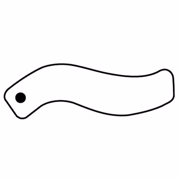 Rectangle Wavy Key Tag - Spot Color