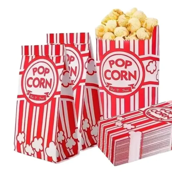 Custom Food-Grade Popcorn Paper Bags 9 inch — Microwave Snack Promotion 1