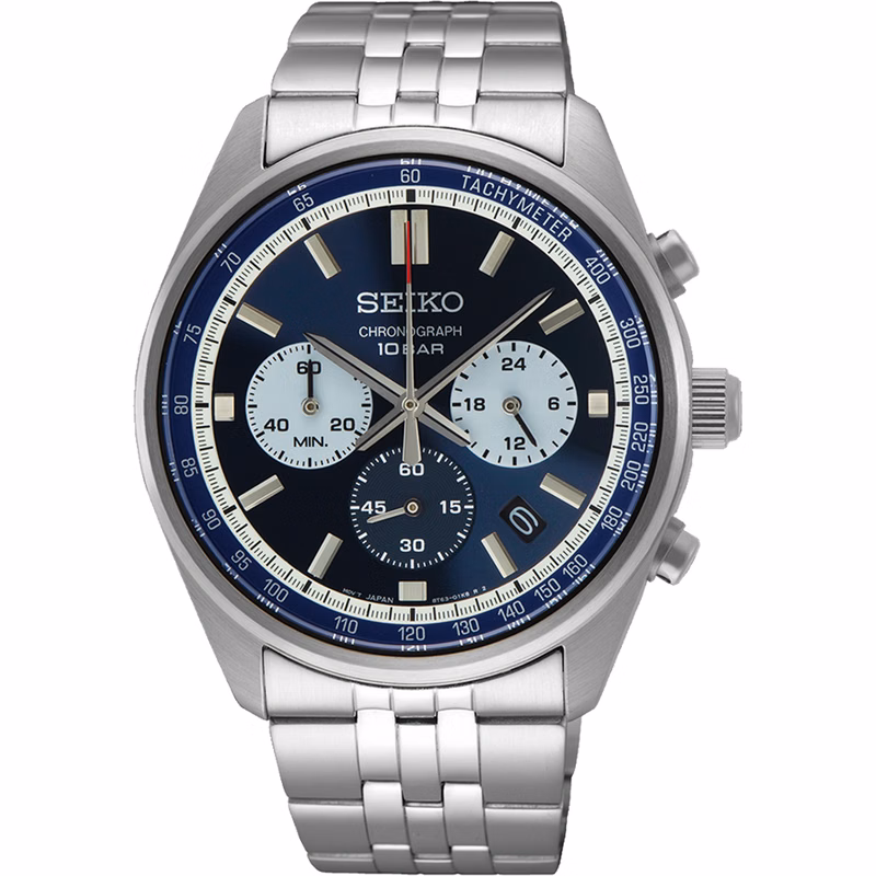 Essentials SS Chronograph Blue Dial