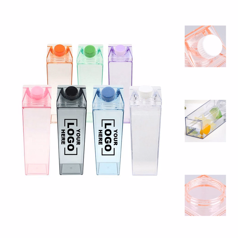 17oz Clear Plastic Square Milk Jug