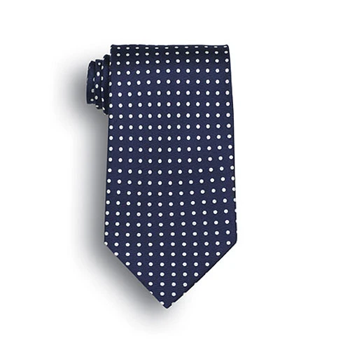 Navy Blue Newport Polka Dot Wet Dyed Polyester Tie 1