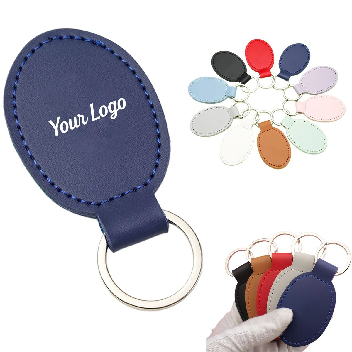 Durable PU Leather Keychain 1