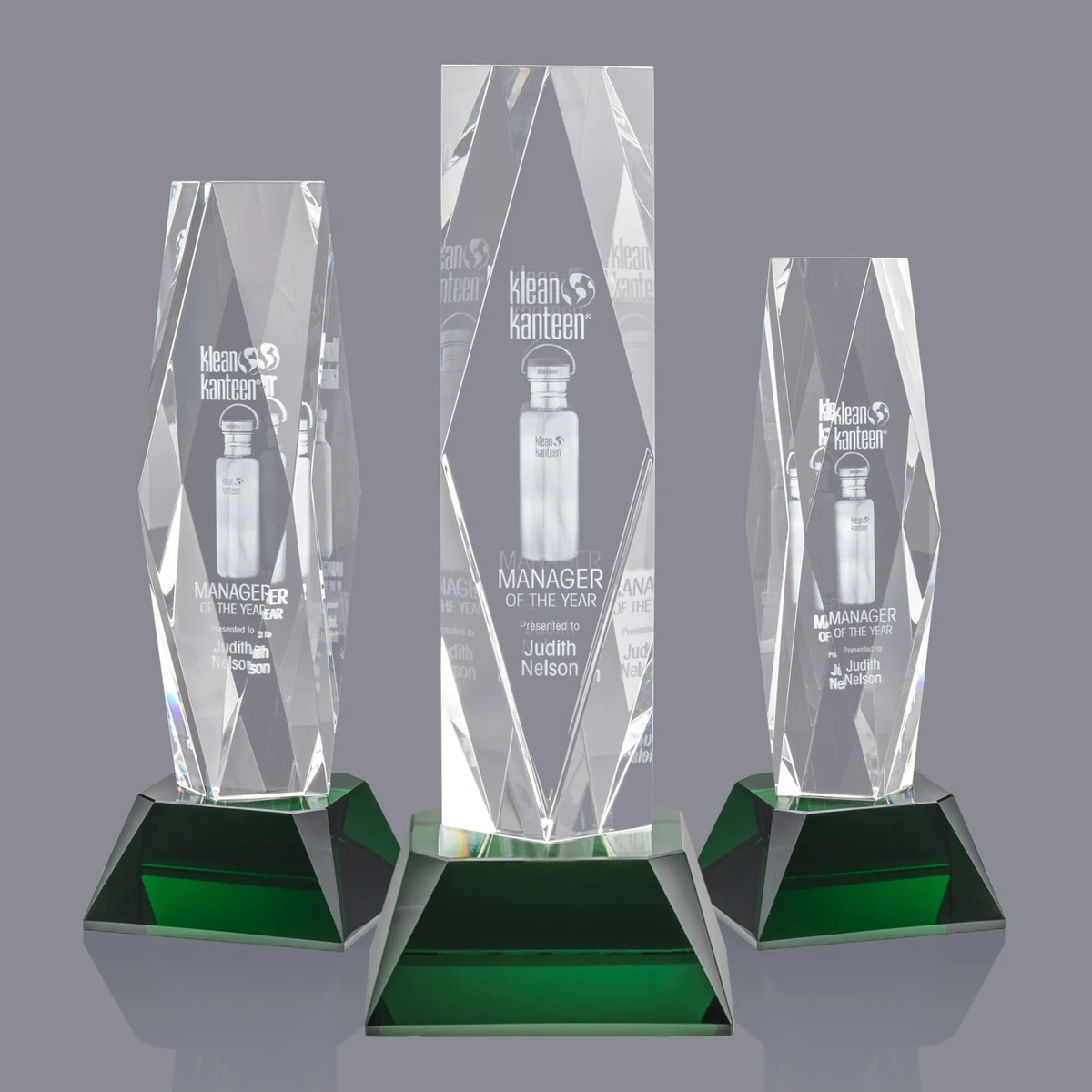 President 3D Award on Base - Green 1