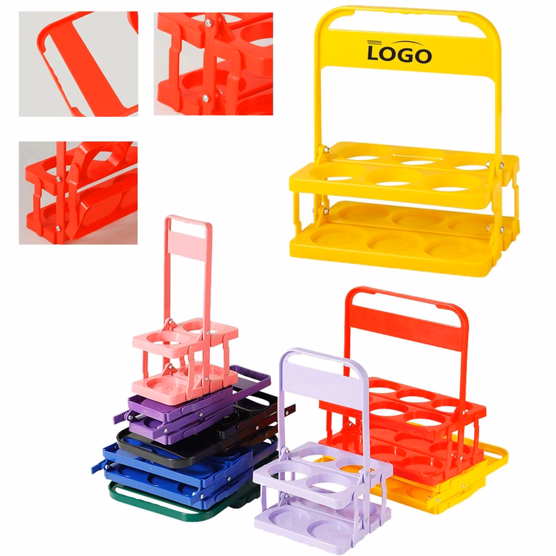 Foldable 6-Bottle Beverage Tote for Parties and Picnics