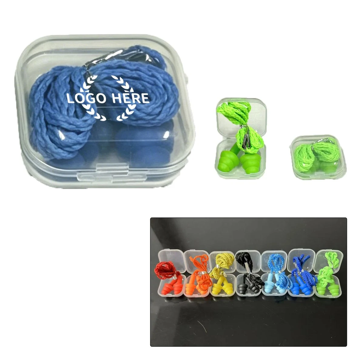 Corded Silicone Earplugs With Storage Case 1