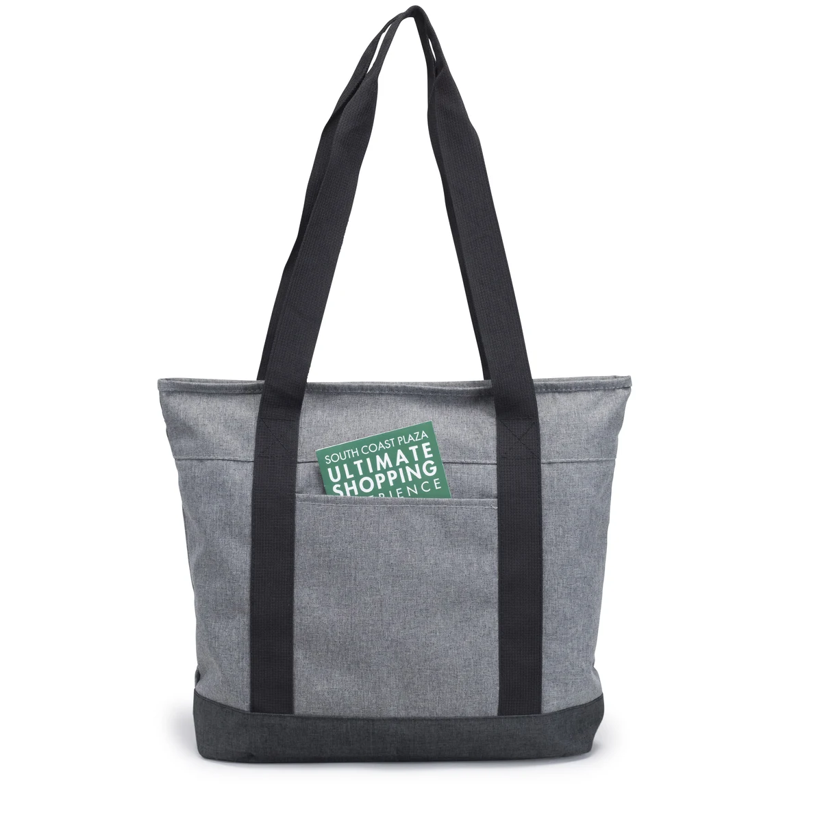 Heathered Zippered Tote Bag, custom tote bag with logo imprint 1