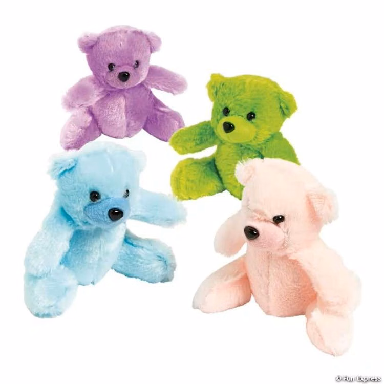 Pastel Stuffed Bears 4.5" - Assorted