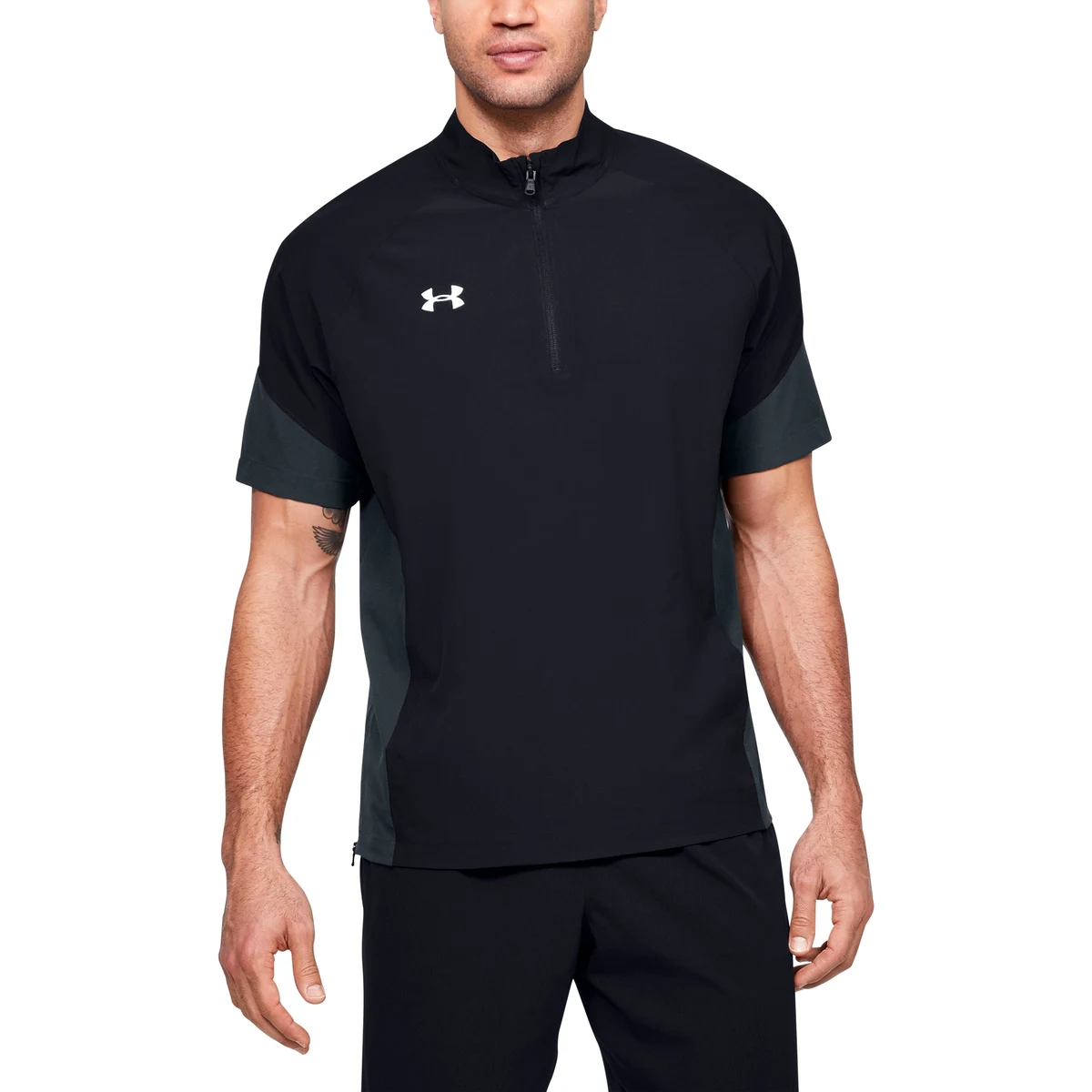 Men's UA Motivate Short Sleeve Zip 1
