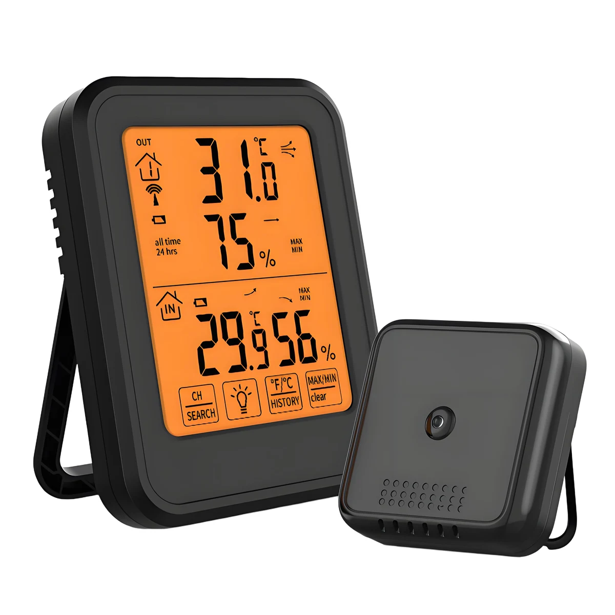 New Wireless Electronic Indoor Outdoor Thermometer Hygrometer with Waterproof Touch Screen. 1