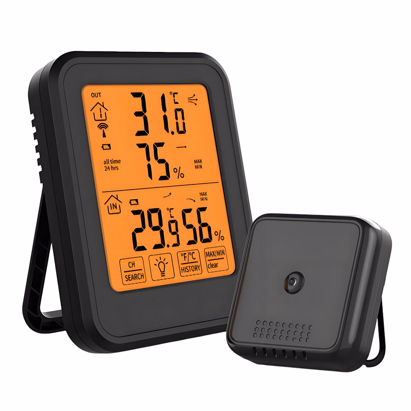 New Wireless Electronic Indoor Outdoor Thermometer Hygrometer with Waterproof Touch Screen.