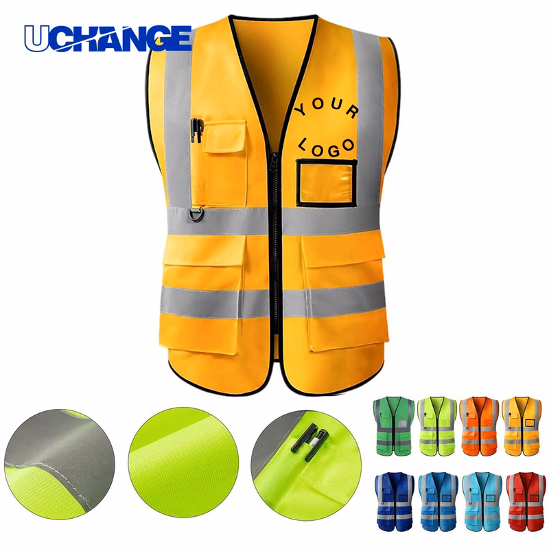 Reflective Polyester Safety Vest for Outdoor Use