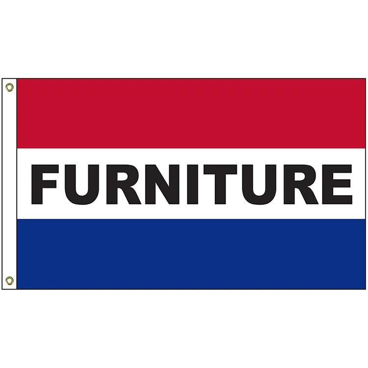 Furniture 3' x 5' Message Flag with Heading and Grommets 1