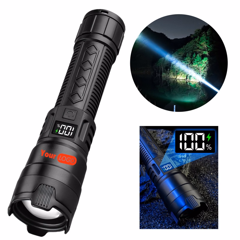 Outdoor Digital Electronic Display Strong Flashlight