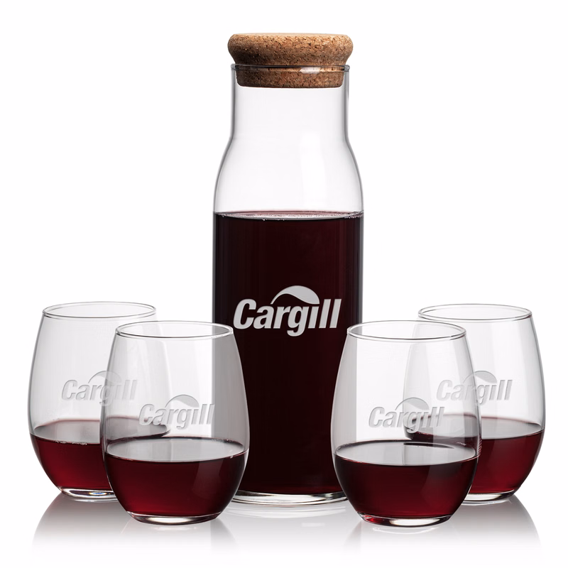 Aviston Carafe & Stanford Stemless Wine