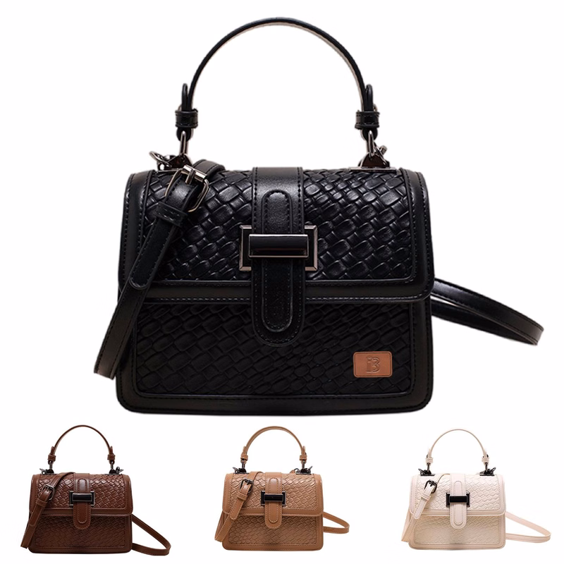 PU Leather Crossbody Bag Solid Color Elegant for Women