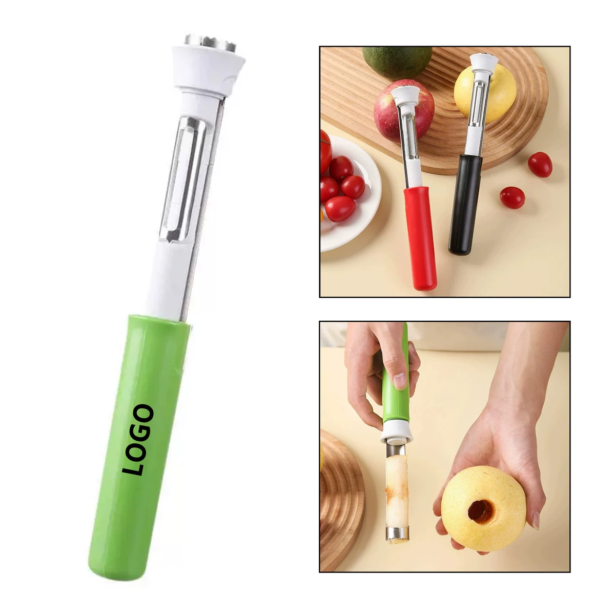 Stainless Steel Fruit Corer Peeler 1