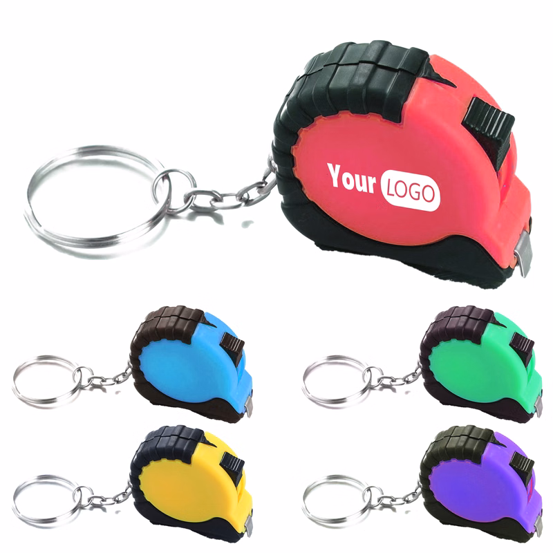 Abs Compact And Customizable Mini Tape Measure Keychain (Moq 50)