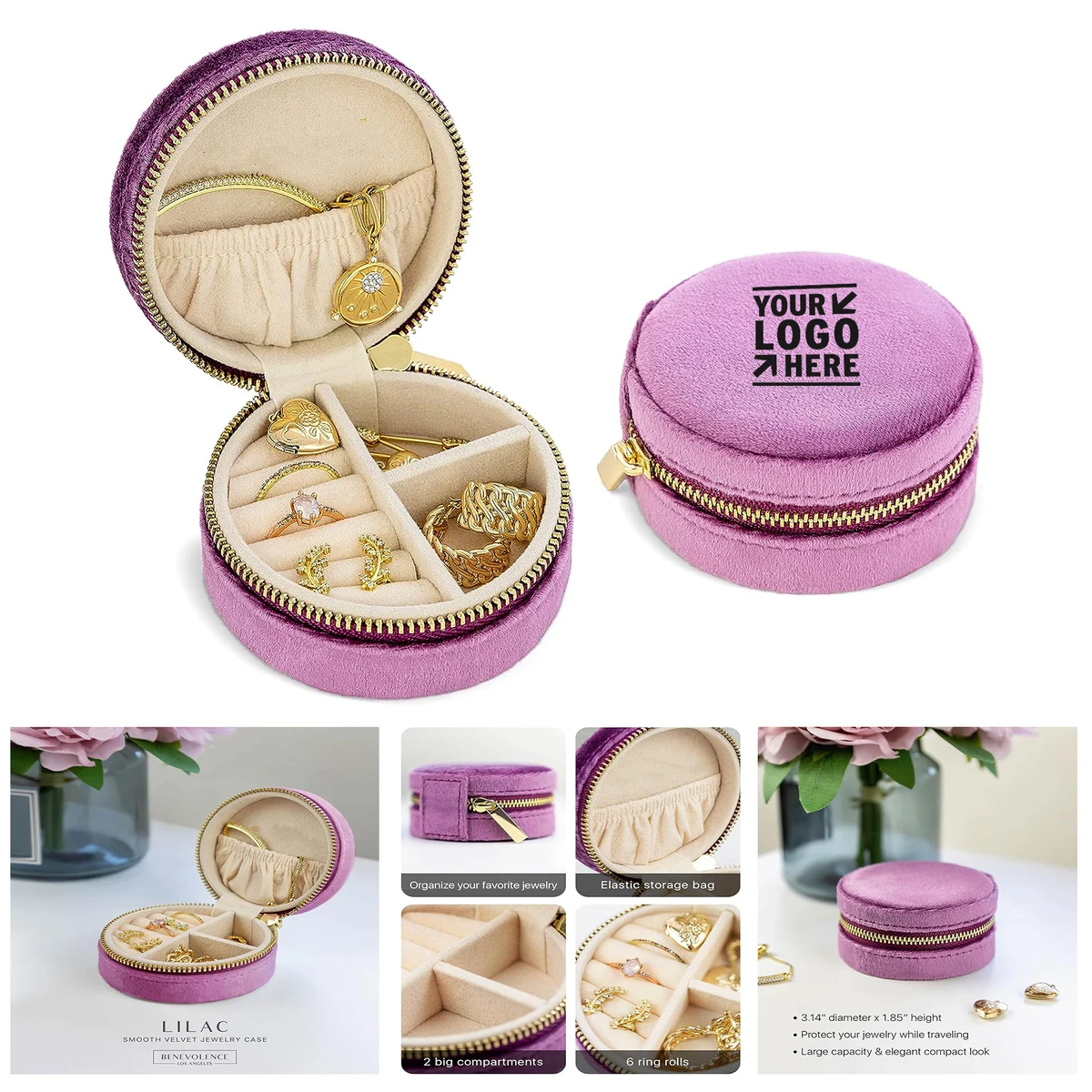 Plush Velvet Travel Mini Jewelry Box Organizer Necklace Ring Earring Case 1