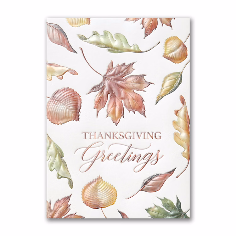 Pearlized Autumn Thanksgiving Card