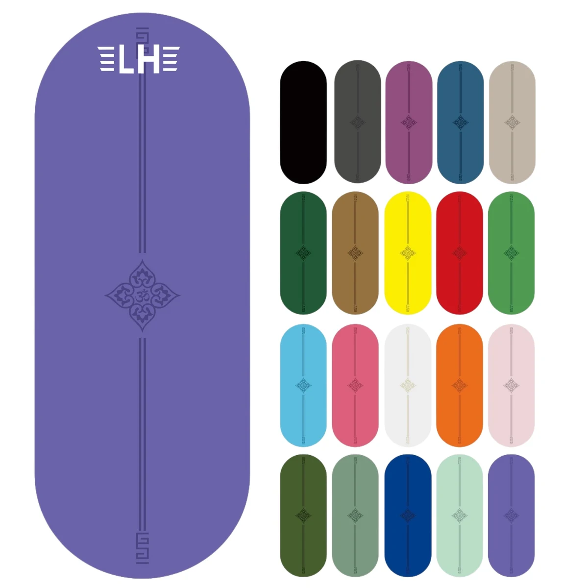 Non-slip Oval PU Rubber Yoga Exercise Mat 1