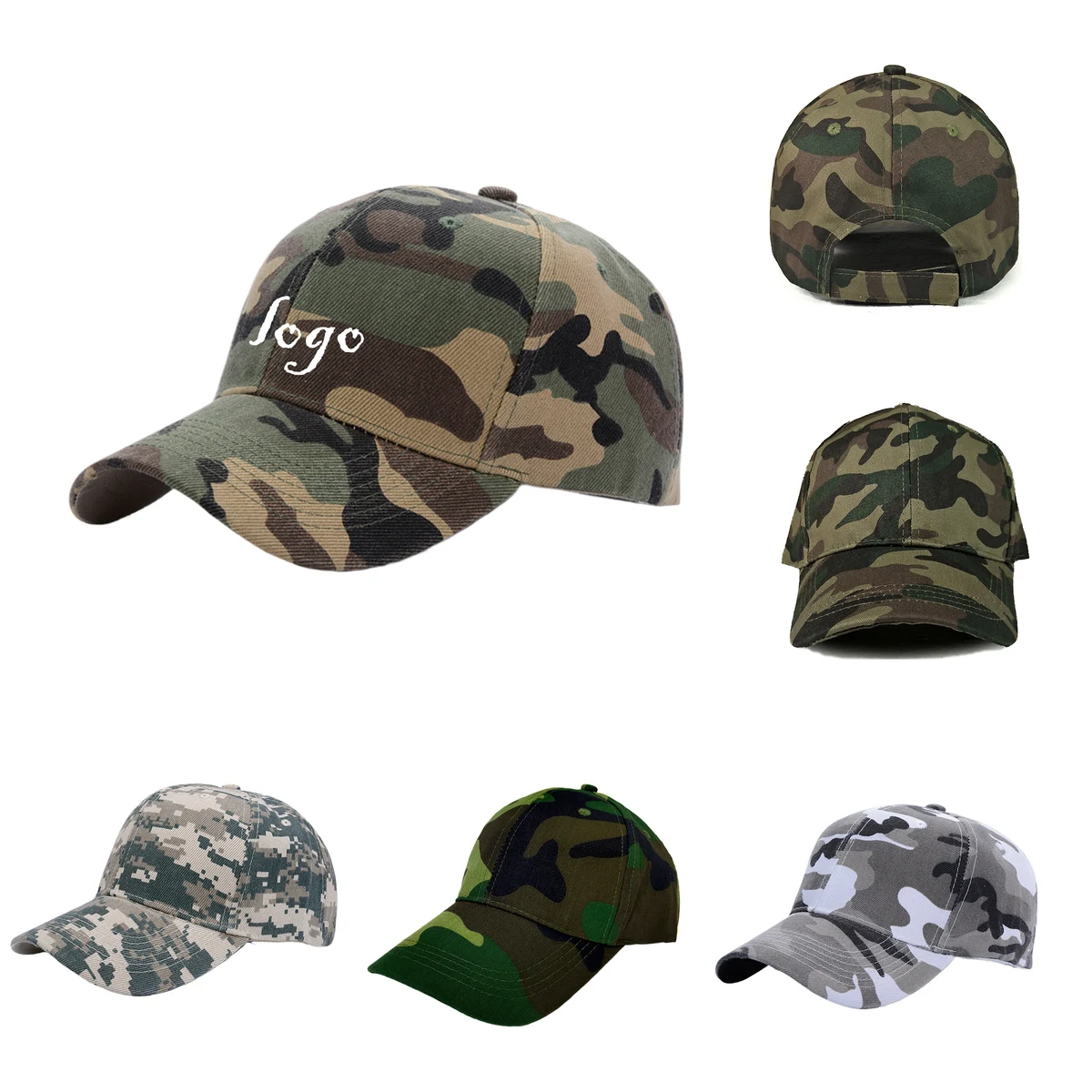 MOQ30 Summer Camp Camo Military Baseball Cap 1