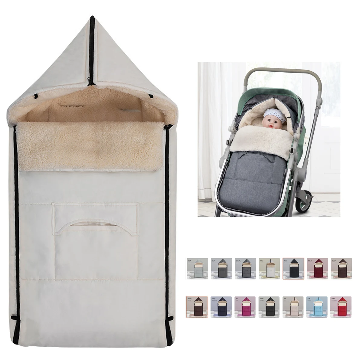 Stroller and Baby Carrier Cover Winter Baby Car Seat Cover 1