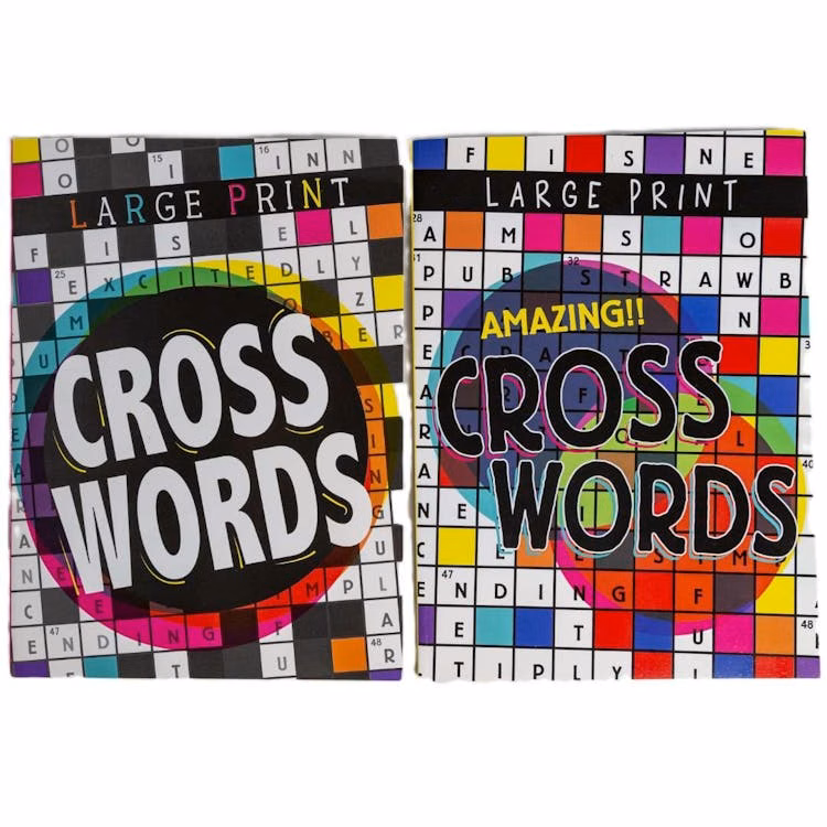 Large Print Crossword Puzzles 80 pages - Two Titles